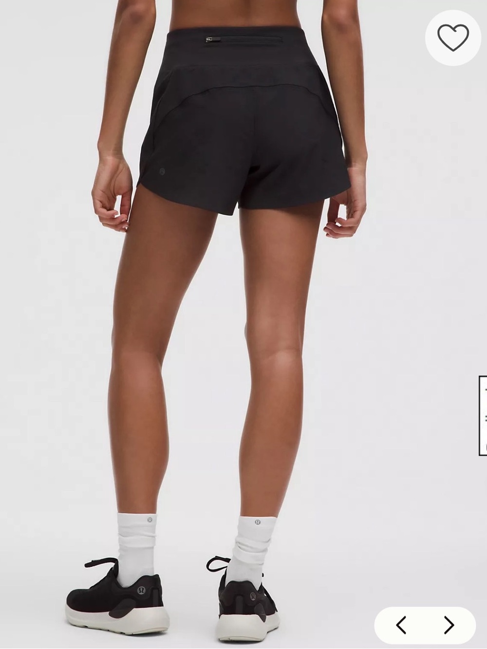 Lululemon Speed Up Running Short 4" - Black - Size 4